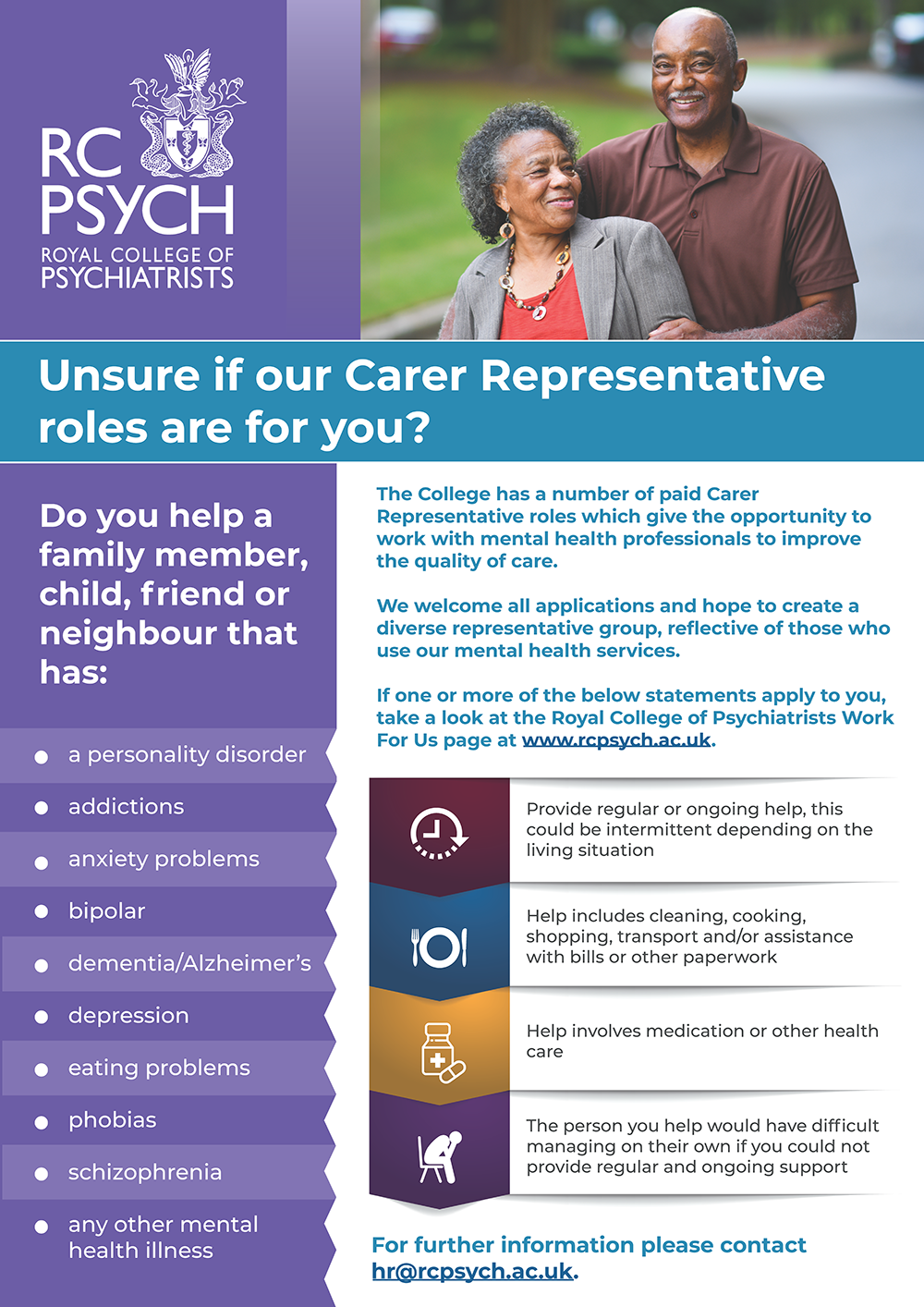 Carer representative roles info
