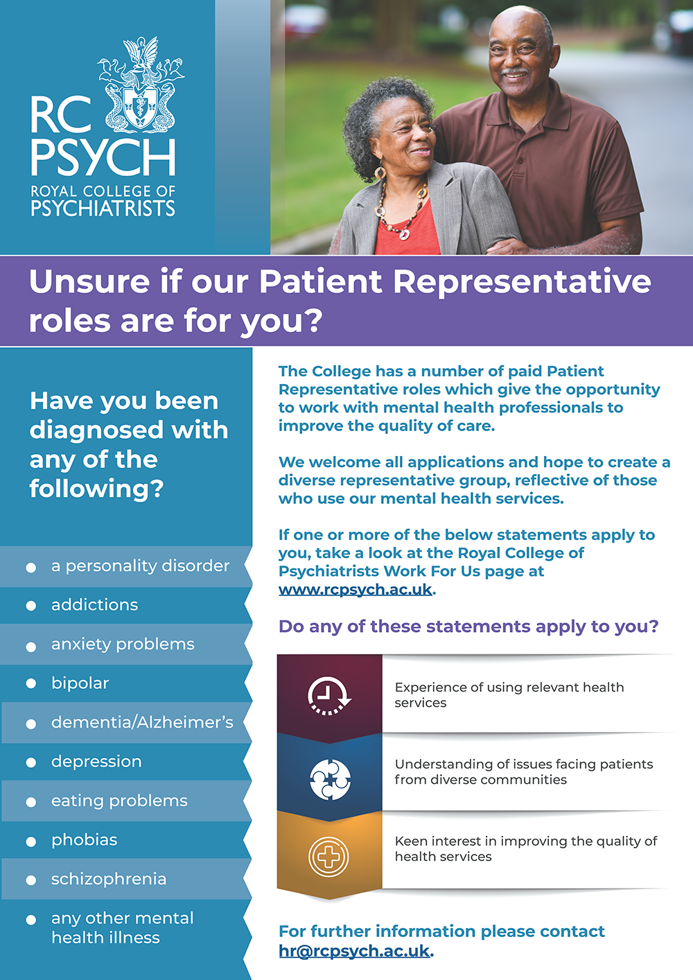 Patient representative roles poster