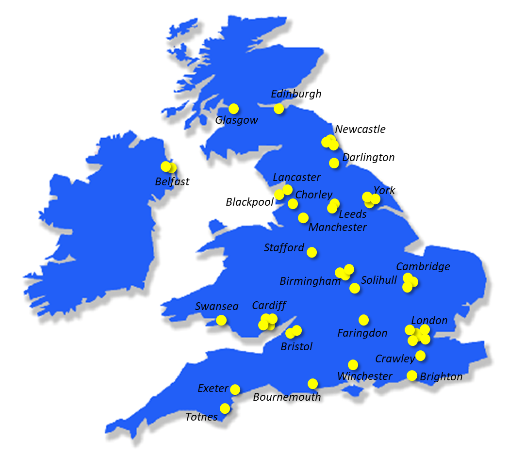neuroscience UK map