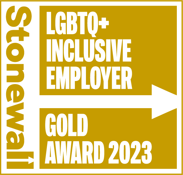 Stonewall - LGBTQ+ inclusive employer - gold award 2023