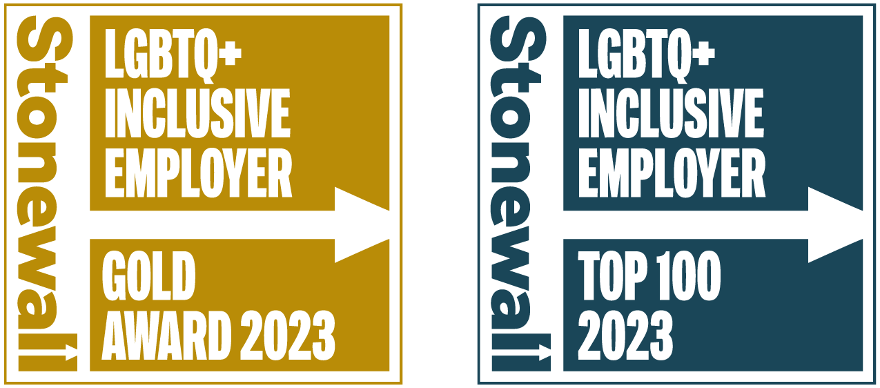 Stonewall 2023 award logos combined
