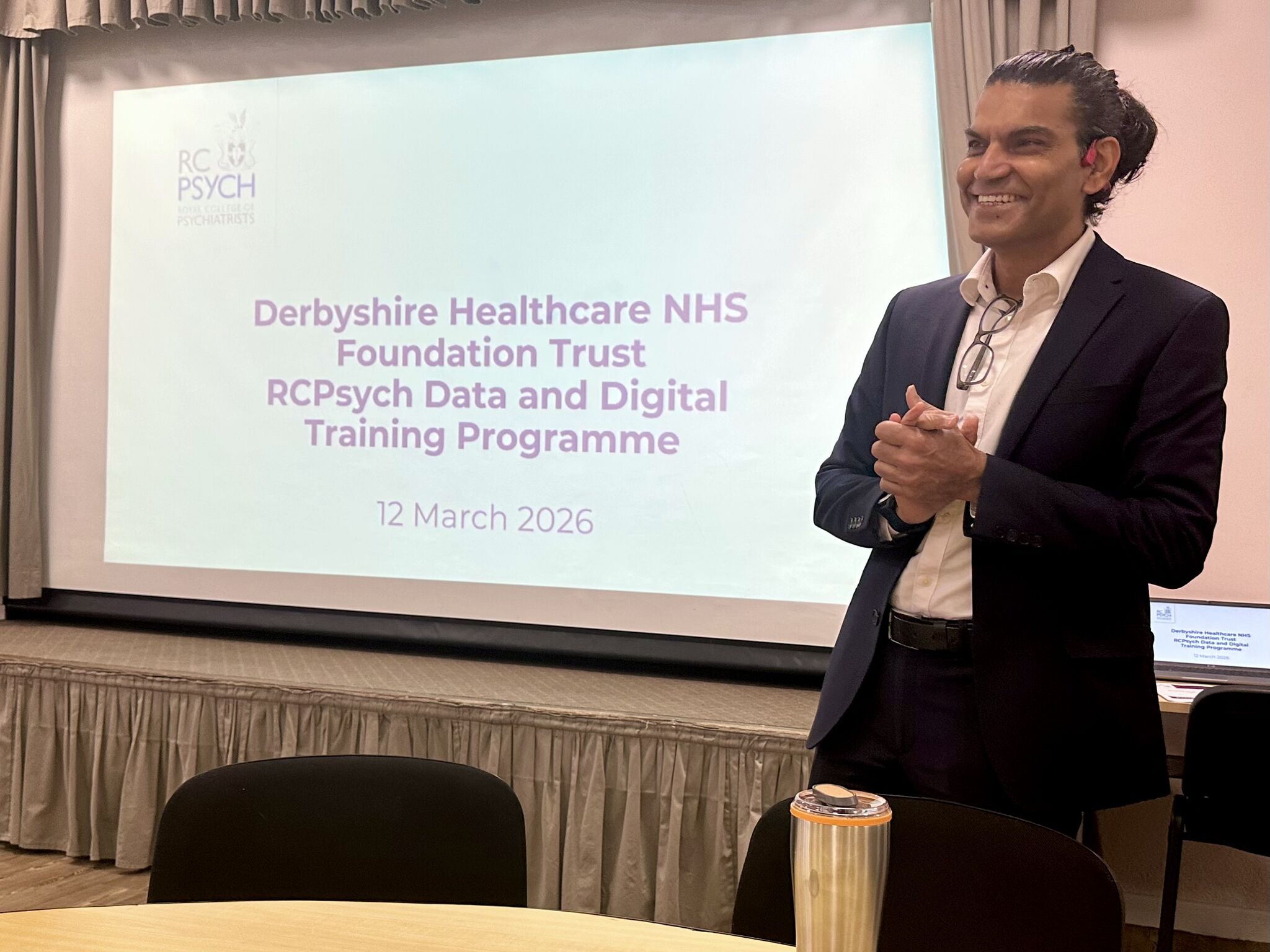 Dr Subodh Dave presenting the RCPsych Data and Digital Training Programme, 12 March 2026