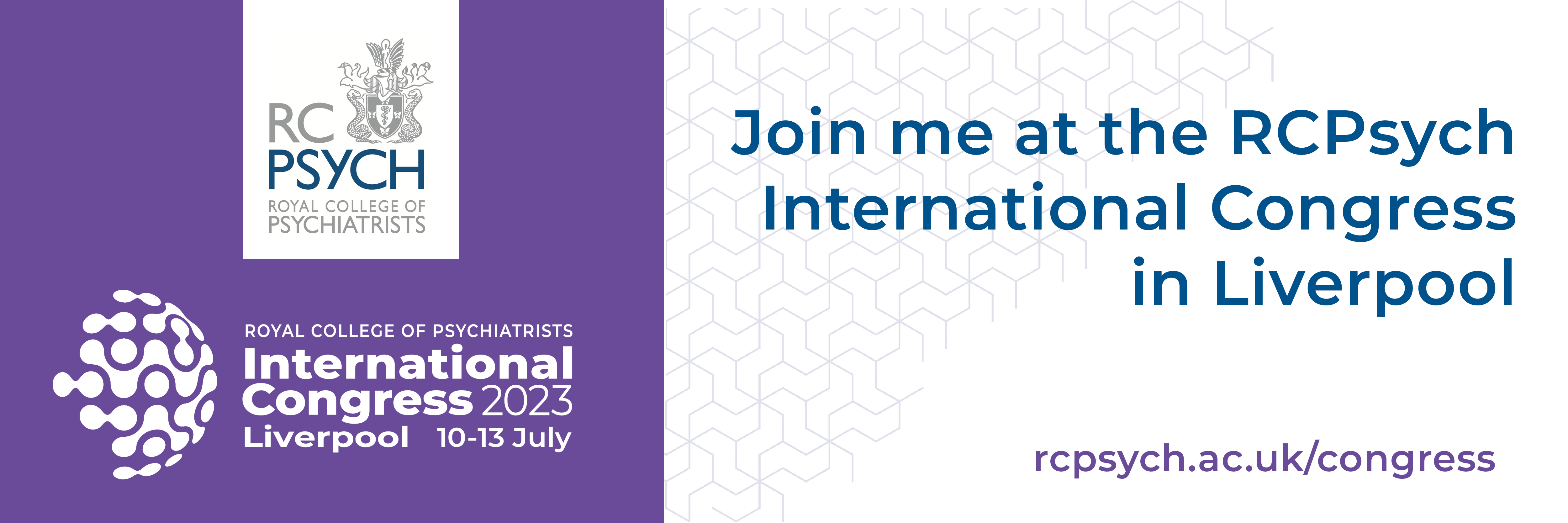 RCPsych International Congress 2023 email banner