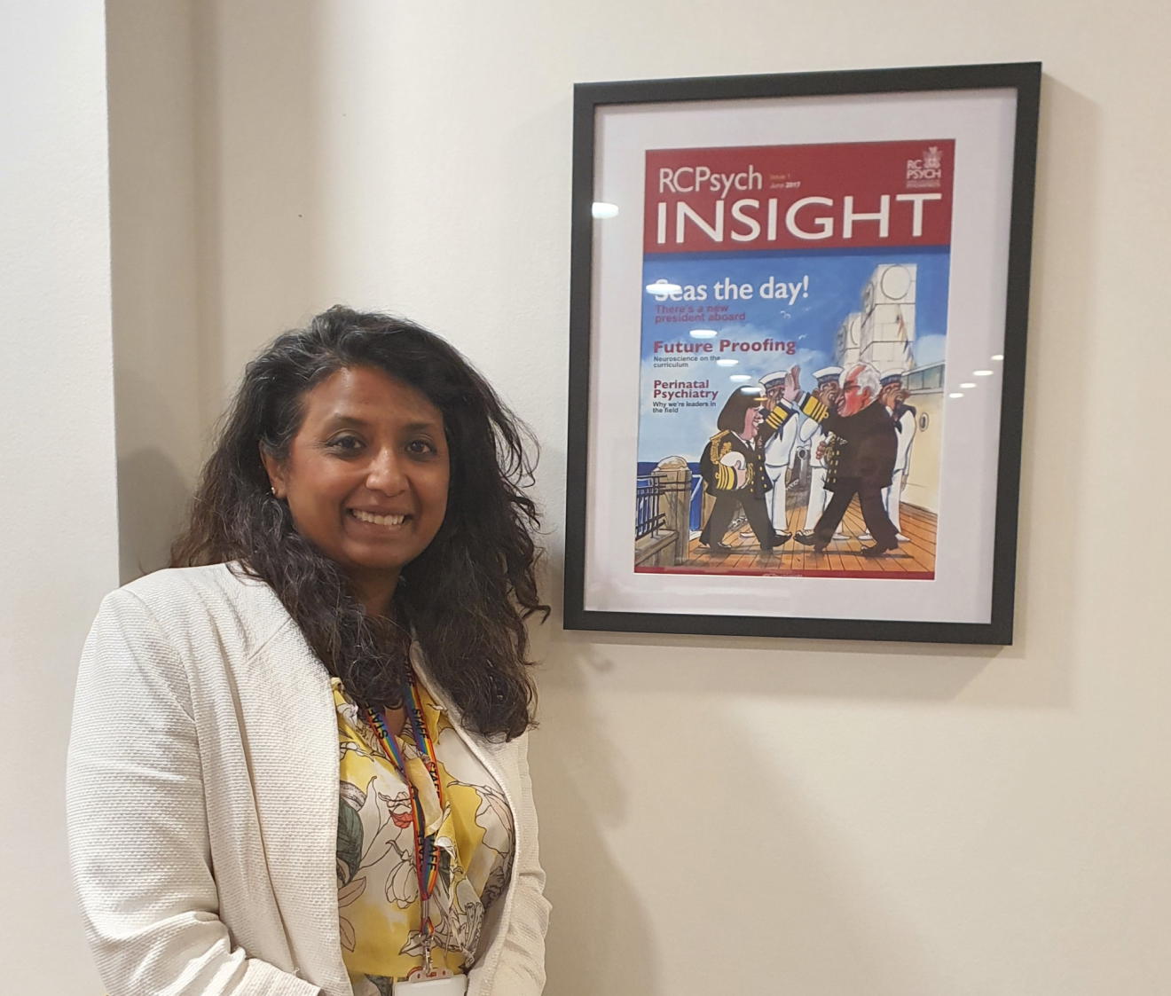 Dr Trudi Seneviratne at the RCPsych Insight cover art exhibition