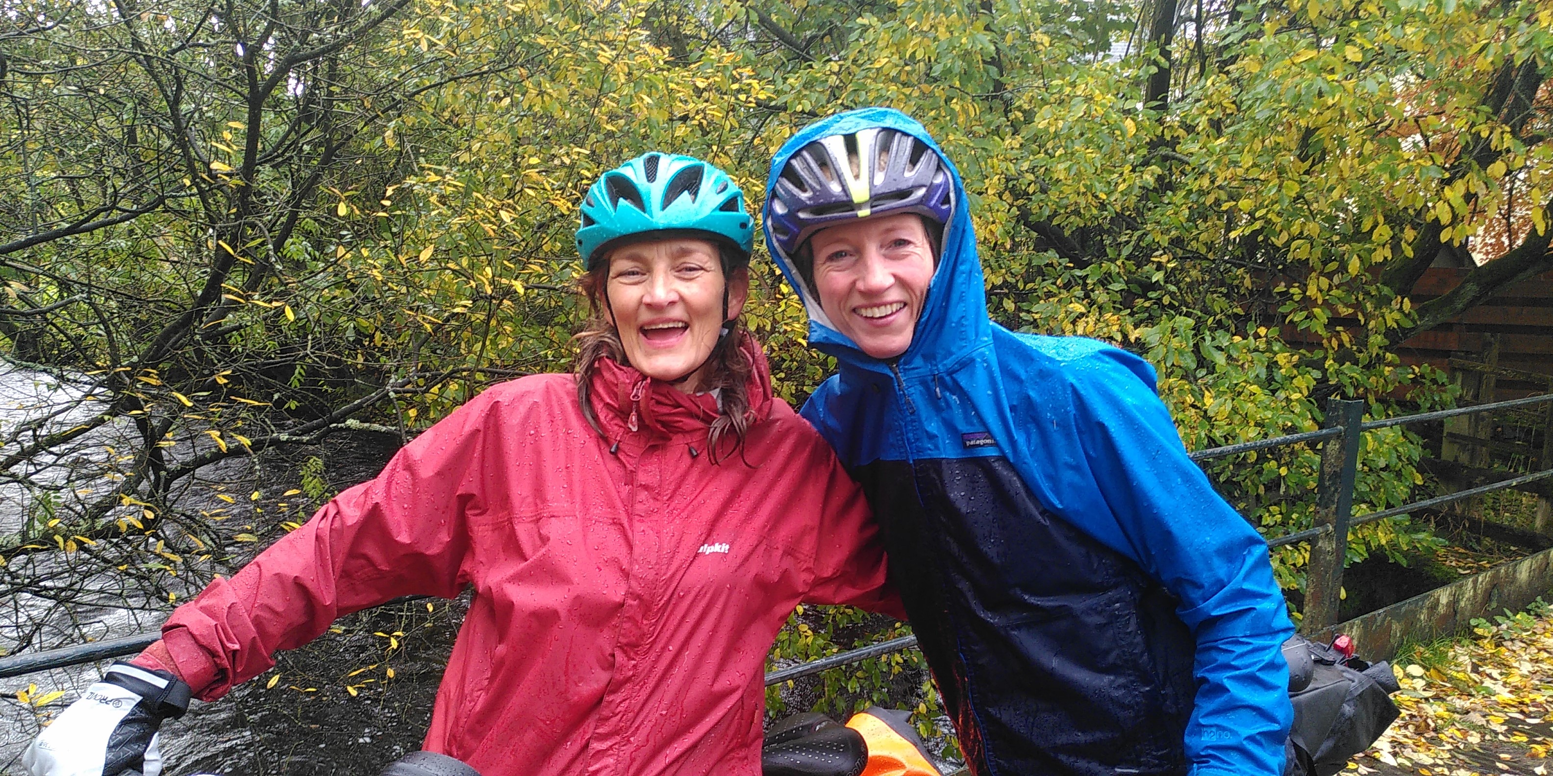 Catriona and a fellow rider on day six 