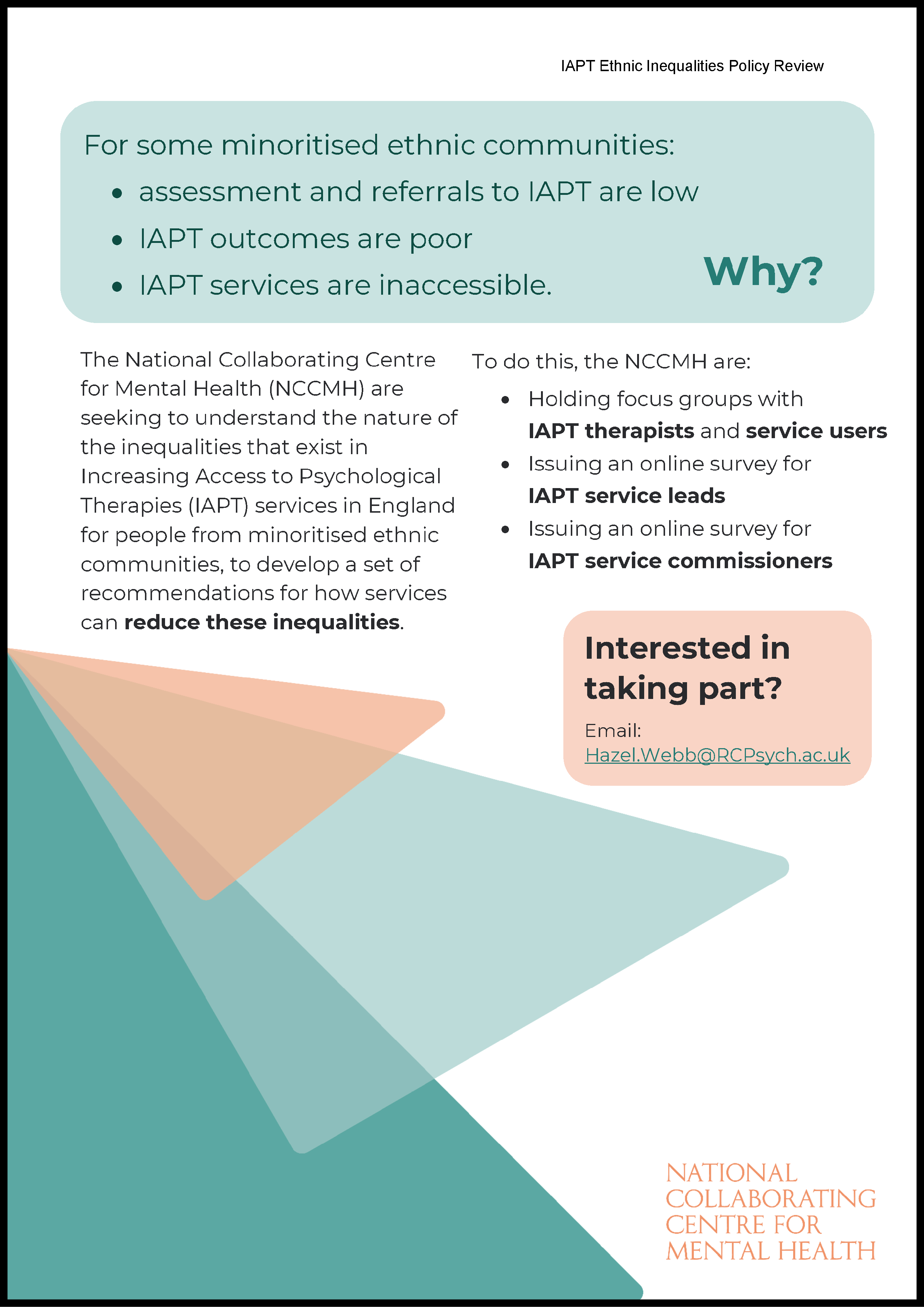 IAPT EI -  Call out infographic