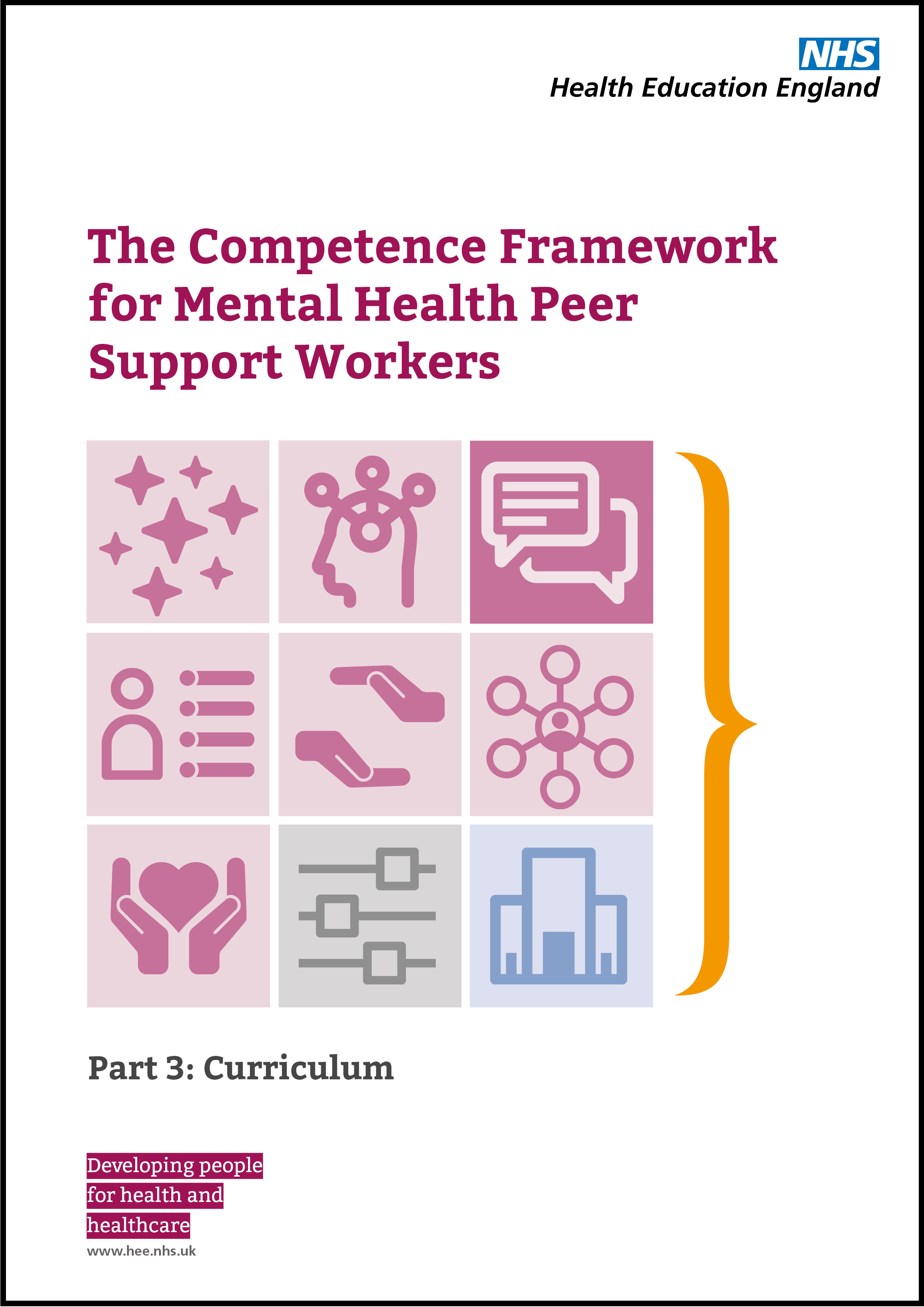 The Competence Framework for MH PSWs Curriculum cover