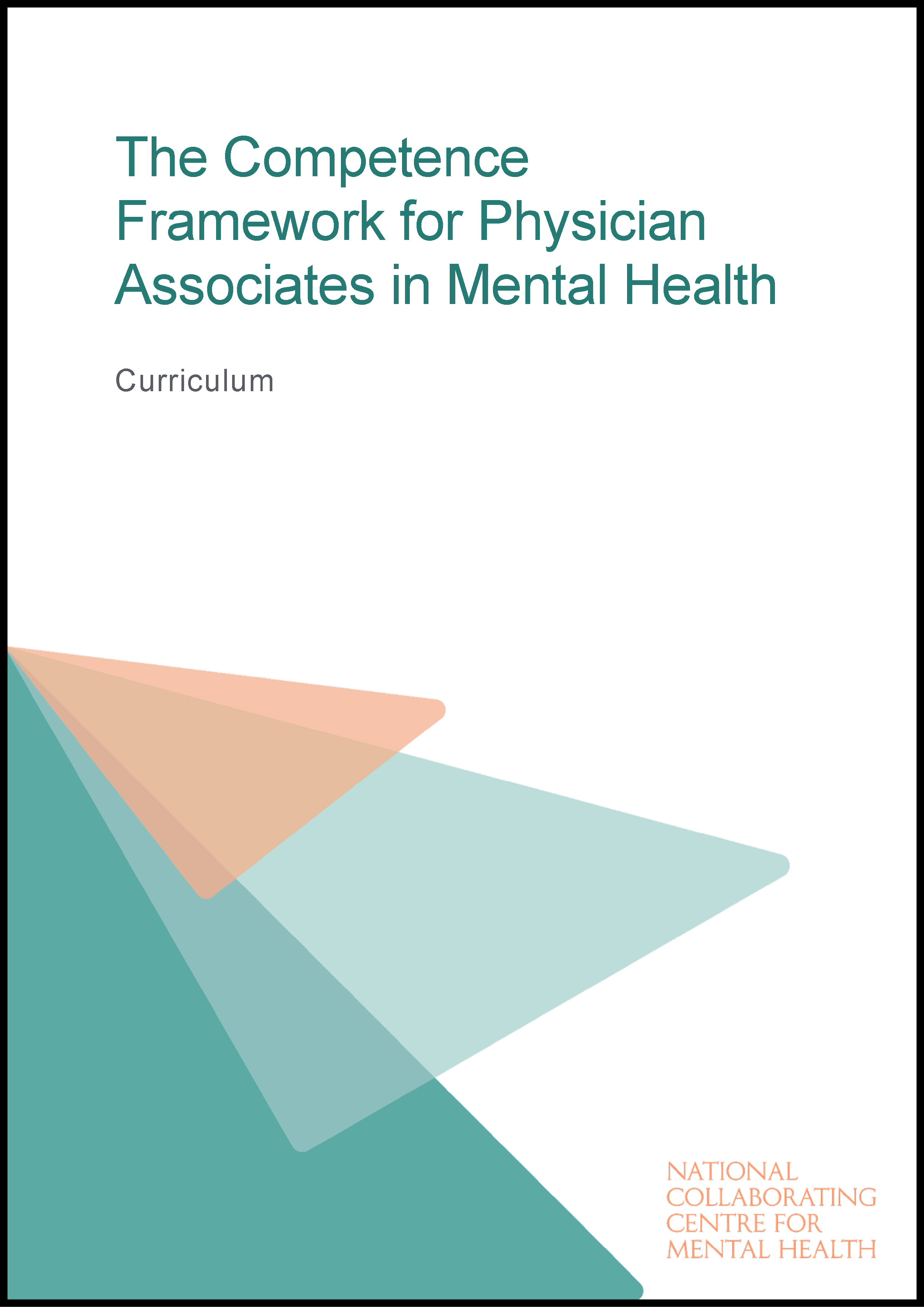 Physician Associates in Mental Health Competence Framework - Curriculum - cover image