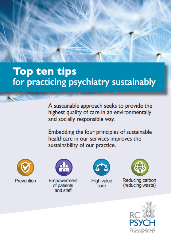 Top ten tips for practising sustainably document cover