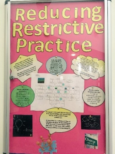 Example of display board used in Reducing Restrictive Practice Collaborative