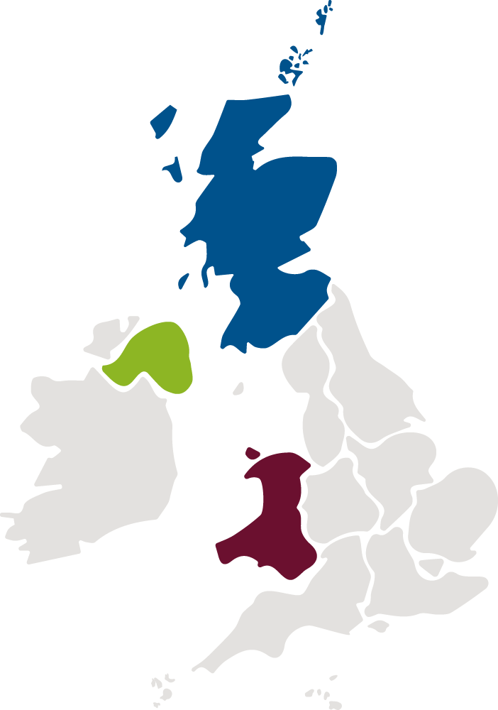 Devolved Nations map