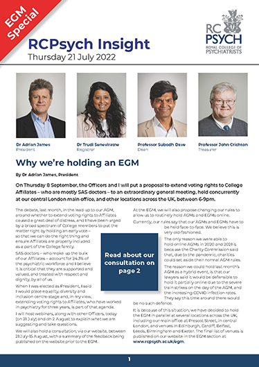 RCPsych Insight EGM Special page 1