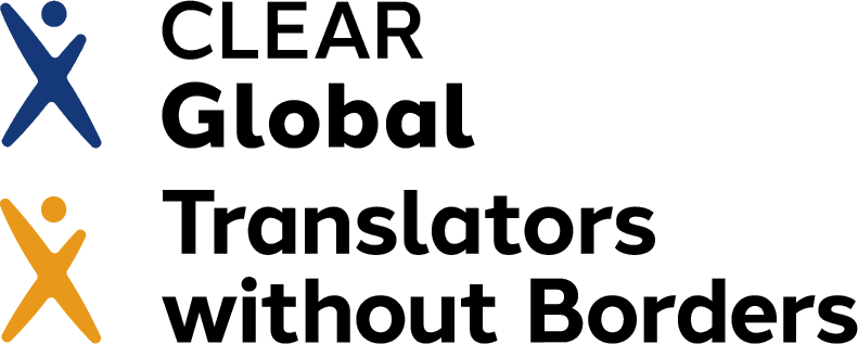 Clear Global and Translators Without Borders logos