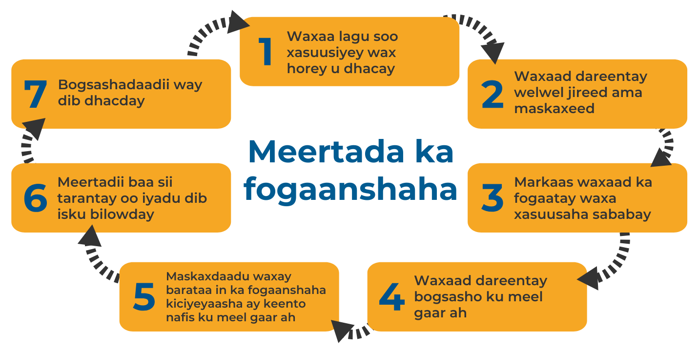 Diagram showing the cycle of avoidance in PTSD in Somali