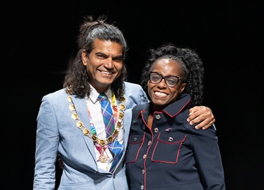 Professor Subodh Dave and Dr Lade Smith CBE, at the AGM 2026.