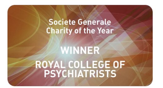 Graphic announcing RCPsych as winner of charity of the year